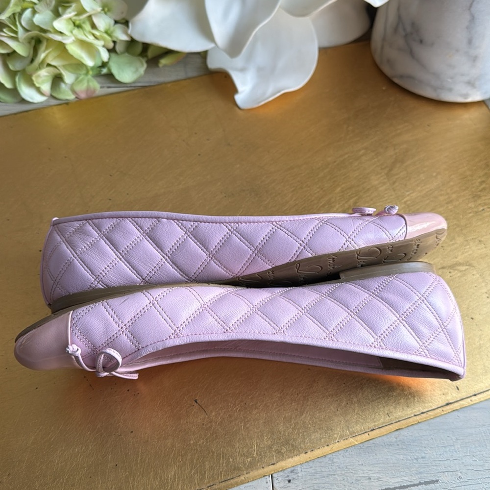 Delman Willa Quilted Ballet Flat in Pink Leather - Picture 6 of 16